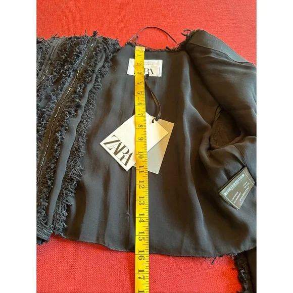 Zara Limited Edition Textured Cropped Jacket, NWT, M - Picture 6 of 16